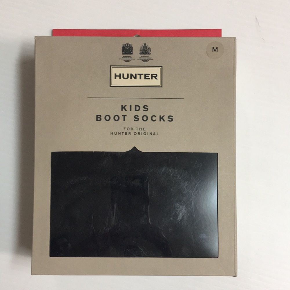 New Hunter Original Kids BS Faux Fur Cuff Sock - Black. Sz M